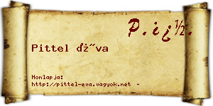 Pittel Éva névjegykártya
